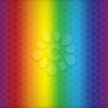 Abstract rainbow background with cells. Vector illustration