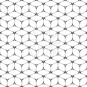 Abstract geometric seamless pattern. Over white background. Vector Illustration 