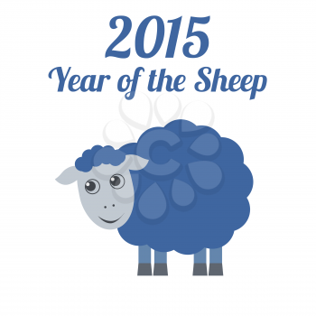 Chinese New Year of the Sheep 2015. Vector illustration.