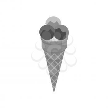 Ice cream icon. Symbol in trendy flat style isolated on white background. Illustration element for your web site design, logo, app, UI.