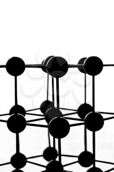 Silhouette of a lattice model on a light background