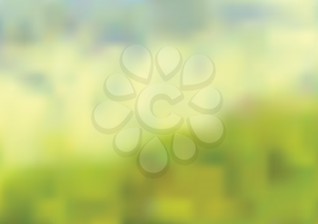 Illustration blurred abstract background of green yellow and blue colors