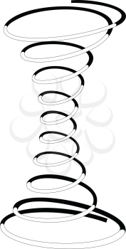 Illustration of a coil spring on a white background