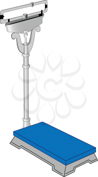 Illustration of vertical medical scales on a white background