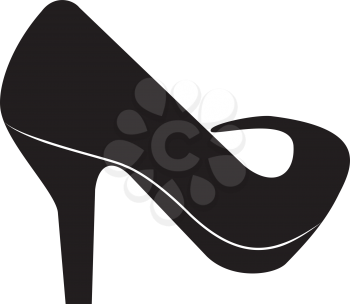 Illustration of Silhouette of the women's shoes