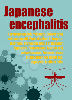 Modern vector brochure, report or flyer design template. Medical industry, biotechnology and biochemistry. Scientific medical designs.  Mosquito transmission diseases relative. Japanese encephalitis