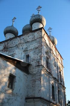The Russian Orthodox Church in the Vologda city, Russia. Summer sunny day.