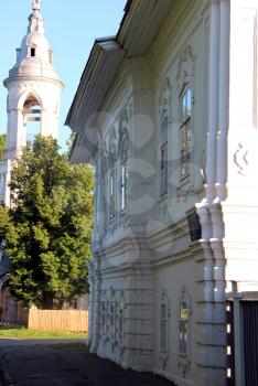 View of an old building in the Vologda city, Russia