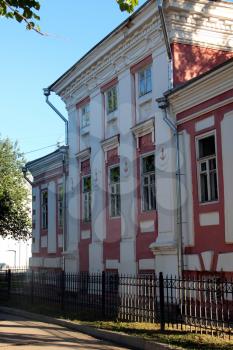 View of an old building in the Vologda city, Russia