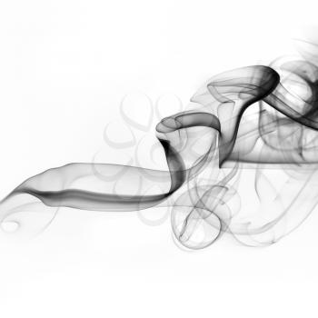 Photo of abstract smoke on white background. Studio shot.