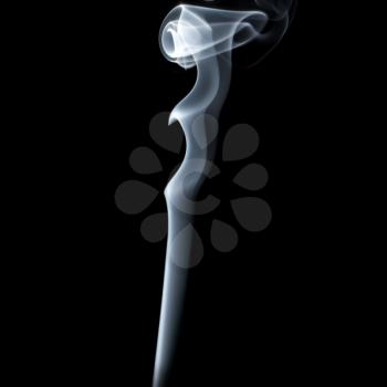 Photo of abstract smoke on black background. Studio shot.