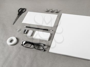 Simple stationery set. Blank template for branding identity. Blank objects for placing your design.