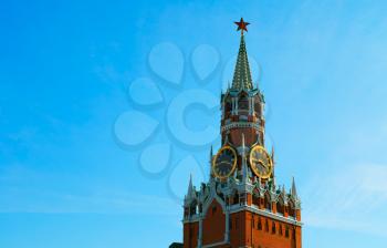 Classic Moscow tower on Red square closeup background hd