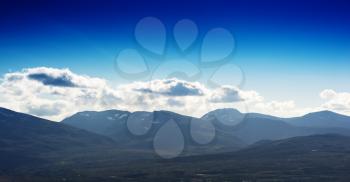Norway mountains with cloudscape background hd