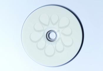 CD DVD blank disc on white table background