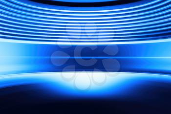 Curved blue abstract virtual reality background hd