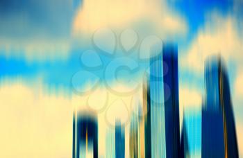 Motion blur skyscrapers abstract background hd