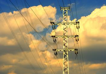 Norway power line background hd