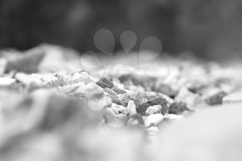 Black and white rock stones background