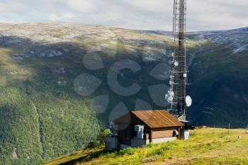 Norway meteorologic cabin landscape background hd