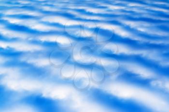 Horizontal high altitude cloudscape background