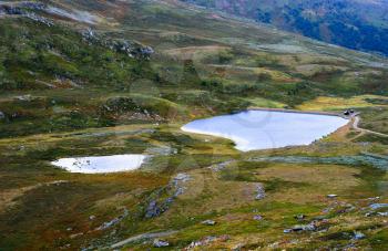 Norway mountain lake landscape background hd