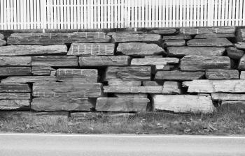 Black and white stony city wall with fence background hd