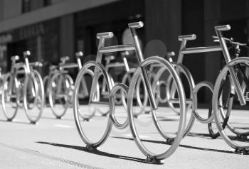 Oslo bicycle parking yard monument background hd