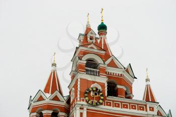Horizontal orthodox church in Moscow backdrop hd