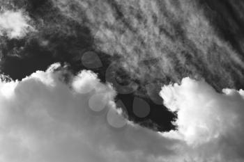 Horizontal black and white clouds background hd