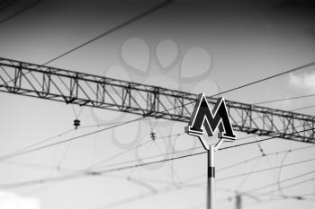 Moscow Metro sign background hd