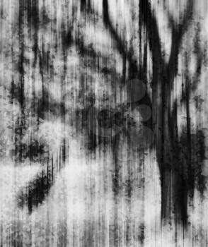 Vertical vivid vibrant black and white crystallized tree dramatic abstraction background backdrop