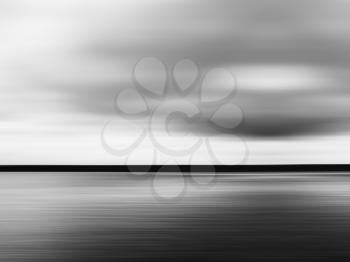 Horizontal vivid black and white minimal landscape abstraction background backdrop