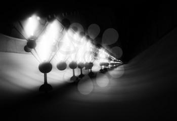 Diagonal black and white futuristic lights bokeh background hd