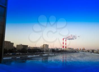 Moscow heating plant background hd