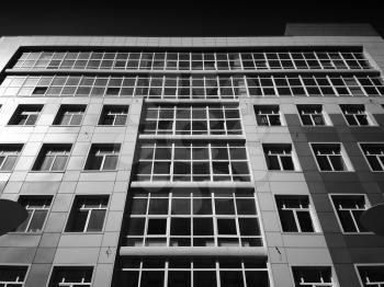 Vertical black and white modern city building background hd