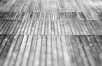 Diagonal wooden quay texture bokeh background