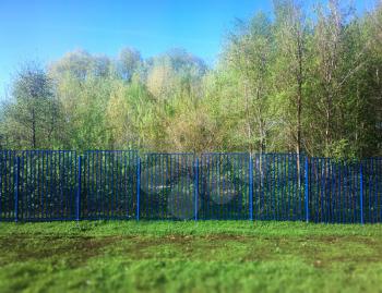 Park fence landscape background