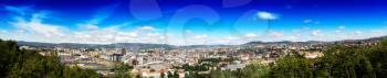 Micro toy panorama of  Oslo city background hd