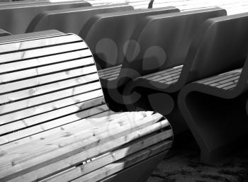 Black and white park bench background