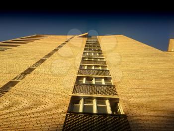 Into the city sky architecture background