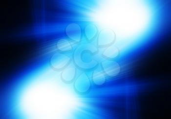 Two blue light blobs abstract background