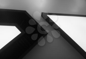 Diagonal corner shapes of futuristic object background