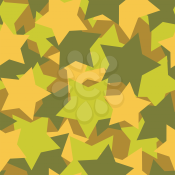 Military texture from stars. Army background vector. Protective Soldier Camouflage.