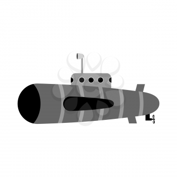 Retro submarine. Ship to swim underwater with periscope.
