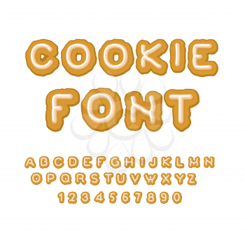 Cookie font. Christmas Gingerbread Alphabet . Mint Cookies ABC. Baked letters. Edible typography. Food lettering
