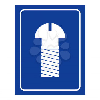 screw mens room icon. Logo for WC men
