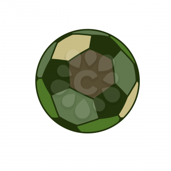 Army sport ball isolated. Green Military balls for games on white background soldier accessory
