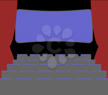 cinema Facilities and chairs. movie house. picture palace. picture theater
