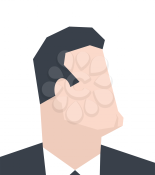 Businessman face icon sign. Manager head. Vector illustration

